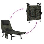 vidaXL Lit de pêche avec pieds à boue réglables pliable camouflage