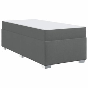 vidaXL Cadre de lit avec matelas Gris foncé 90 x 200 cm tissu