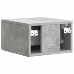 vidaXL Cabinet de chevet mural 2 Pièces Gris béton 33 x 34 5 x 20 cm