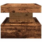 vidaXL Table basse avec lumières LED vieux bois 90x50x40 cm