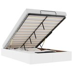 vidaXL Cadre de lit ottoman sans matelas blanc 120x190 cm similicuir