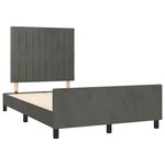 vidaXL Cadre de lit sans matelas gris foncé 120x200 cm velours