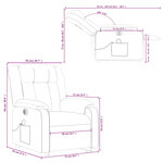 vidaXL Fauteuil inclinable de massage électrique noir similicuir