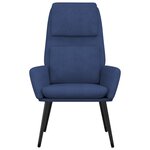 vidaXL Chaise de relaxation Bleu Tissu