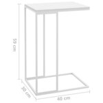vidaXL Table d'appoint Blanc 40x30x59 cm Bois d'ingénierie