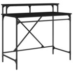 vidaXL Bureau Chêne noir 100 x 50 x 90 cm Bois d'ingénierie