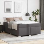vidaXL Cadre de lit Gris 140 x 200 cm Faux cuir
