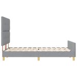vidaXL Cadre de lit avec tête de lit Gris clair 140 x 200 cm tissu