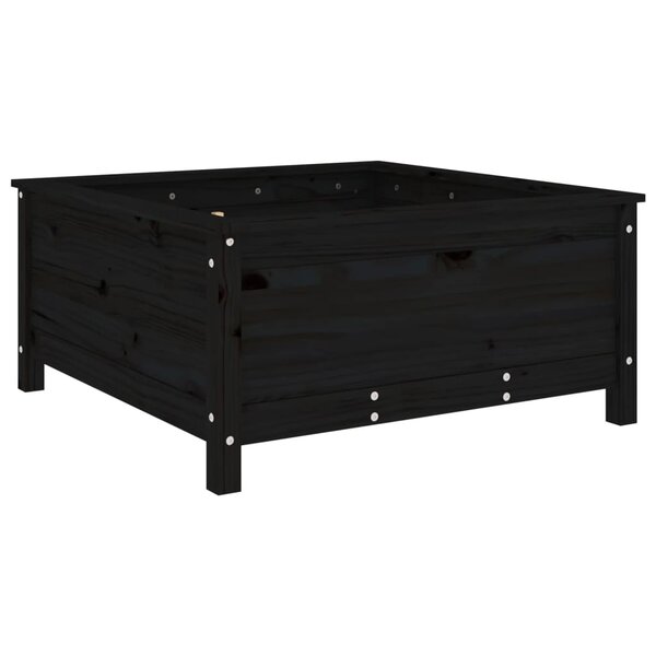 vidaXL Jardinière noir 82 5x82 5x39 cm bois massif de pin