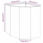 vidaXL Jardinière d'Angle Vert olive 45 x 45 x 50 cm Acier