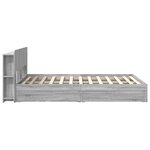 vidaXL Cadre de lit avec rangement Sonoma gris 150 x 200 cm