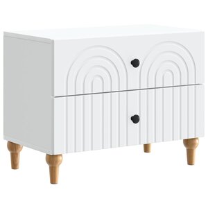 vidaXL Cabinet de chevet Blanc 62 x 34 5 x 48 cm Bois d'ingénierie