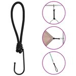 vidaXL Cordon élastique avec crochets 25 Pièces 17 cm
