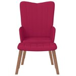 vidaXL Chaise de relaxation avec repose-pied Rouge bordeaux Velours