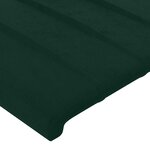 vidaXL Tête de lit avec oreilles Vert foncé 83x23x118/128 cm Velours