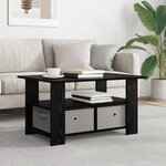 vidaXL Table basse Chêne noir 77 x 55 x 42 cm Bois d'ingénierie