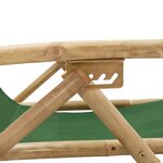 Vidaxl chaise de relaxation inclinable vert bambou et tissu