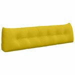 vidaXL Coussin de Dos Jaune 180 x 24 x 50 cm Velours
