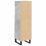 vidaXL Armoire de salle de bain gris béton 30x30x100 cm