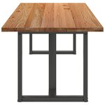 vidaXL Table à manger marron clair bois de chêne massif rectangulaire