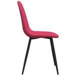 vidaXL Chaises à manger lot de 2 Rouge bordeaux Velours
