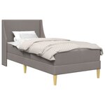 vidaXL Cadre de lit avec matelas 80x 200 cm Housse amovible Taupe