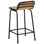 vidaXL Tabourets de bar lot de 4 bois massif manguier brut