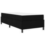 vidaXL Lit à ressorts Noir  Noir 90 x 190 cm Tissu  Bois Engineered