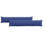 vidaXL Coussins de canapé 2 Pièces Bleu police 200 x 40 cm