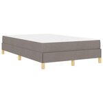 vidaXL Lit à ressorts avec matelas Taupe 120 x 190 cm tissu