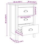 vidaXL Cabinet de chevet avec tiroir HILL Marron miel 46 x 35 x 65 cm