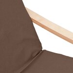 vidaXL Chaise de relaxation avec repose-pied Marron foncé Tissu