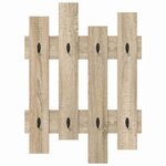 vidaXL Porte-manteau mural Montage mural Chêne sonoma 60 x 3 x 82 cm