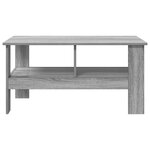 vidaXL Table basse Gris Sonoma 90 x 50 x 45 cm Bois d'ingénierie