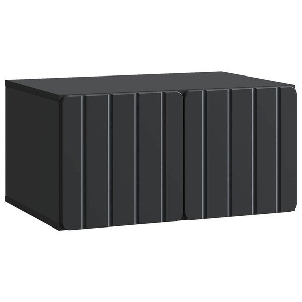 vidaXL Meuble TV mural 59 5 x 41 x 30 cm Noir Bois d'ingénierie