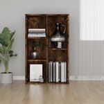 vidaXL Bibliothèque/Buffet chêne fumé 50x25x80 cm bois d'ingénierie