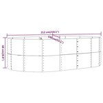 vidaXL Lit surélevé de jardin Anthracite Acier enduit de poudre