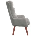 vidaXL fauteuil Gris clair 69 x 74 x 93 cm Velours