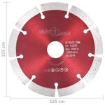 vidaXL Disques de coupe diamantés 2 Pièces Acier 125 mm