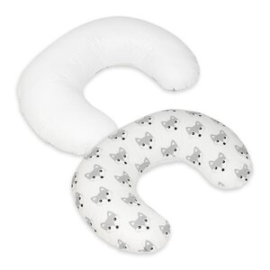 Coussin appui-tête Renards blanc