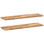 vidaXL Étagères flottantes 2 Pièces 100x20x2 cm acacia massif à l'huile