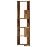 vidaXL Bibliothèque d'angle à 5 niveaux vieux bois bois d'ingénierie
