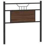 vidaXL Tête de lit chêne marron 80 cm bois d'ingénierie et acier
