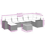 vidaXL Salon de jardin avec coussins 8 Pièces beige résine tressée