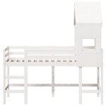 vidaXL Lit superposé avec échelle et toit sans matelas blanc 90x190 cm