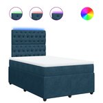 vidaXL Sommier à lattes de lit et matelas bleu 120x200 cm velours