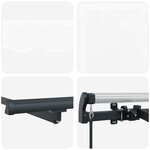 vidaXL Auvent Rétractable Blanc 250 x 200 cm tissu
