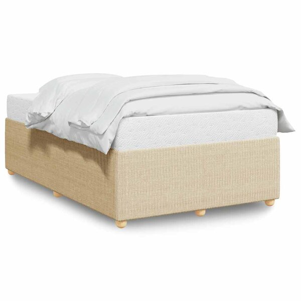 vidaXL Cadre de lit sans matelas crème 120x200 cm tissu