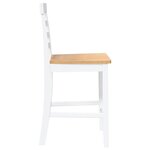 VidaXL Tabourets de bar 2 Pièces blanc bois massif d'hévéa