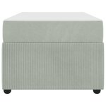 vidaXL Cadre de lit avec matelas Gris clair 100 x 200 cm tissu
